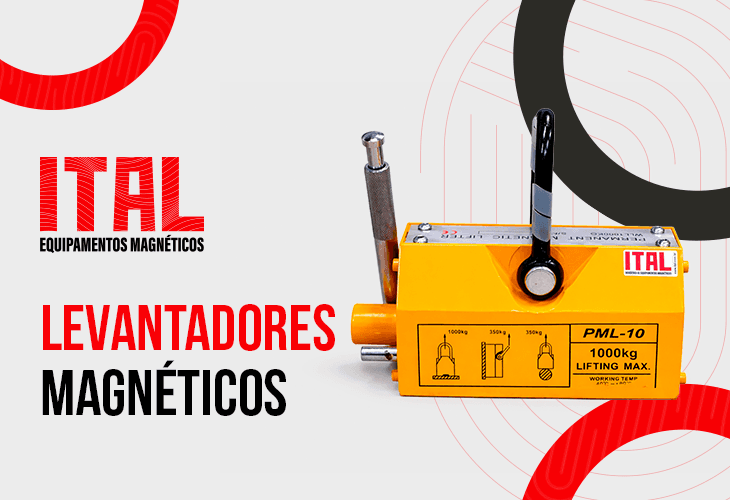 Levantadores Magnéticos: segurança, eficiência e controle na movimentação de cargas metálicas.